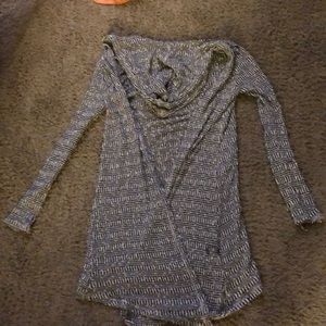 Black and White Hooded Bethany Mota Oversized Cardigan!